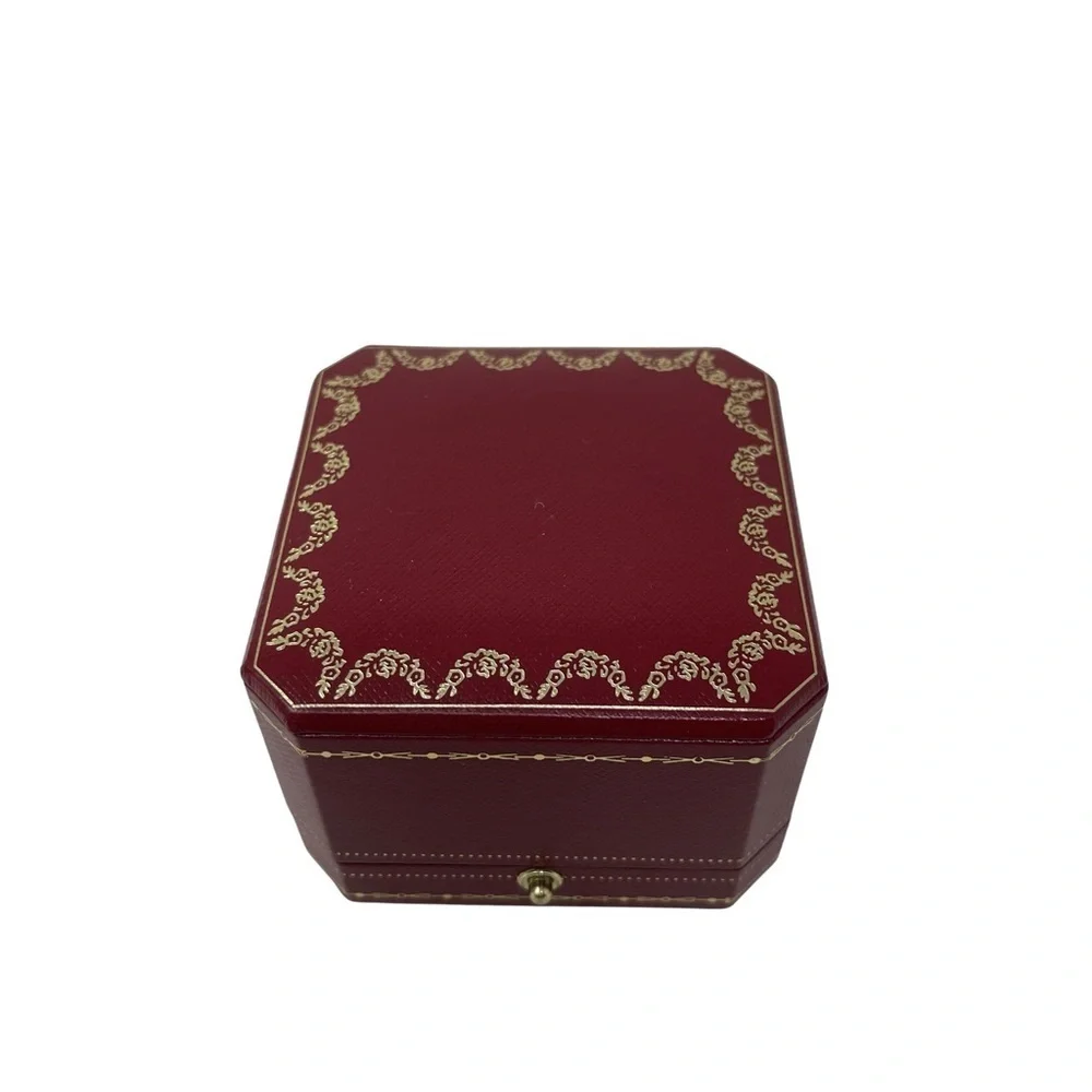 Cartier red gold ring empty box 3x3